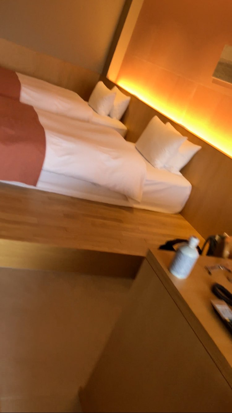 宿泊した部屋のベッド